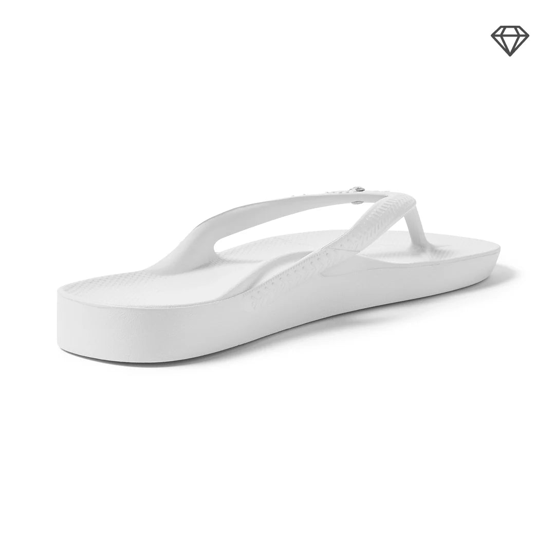 Arch Support Thongs - Classic - Crystal White thong Archies
