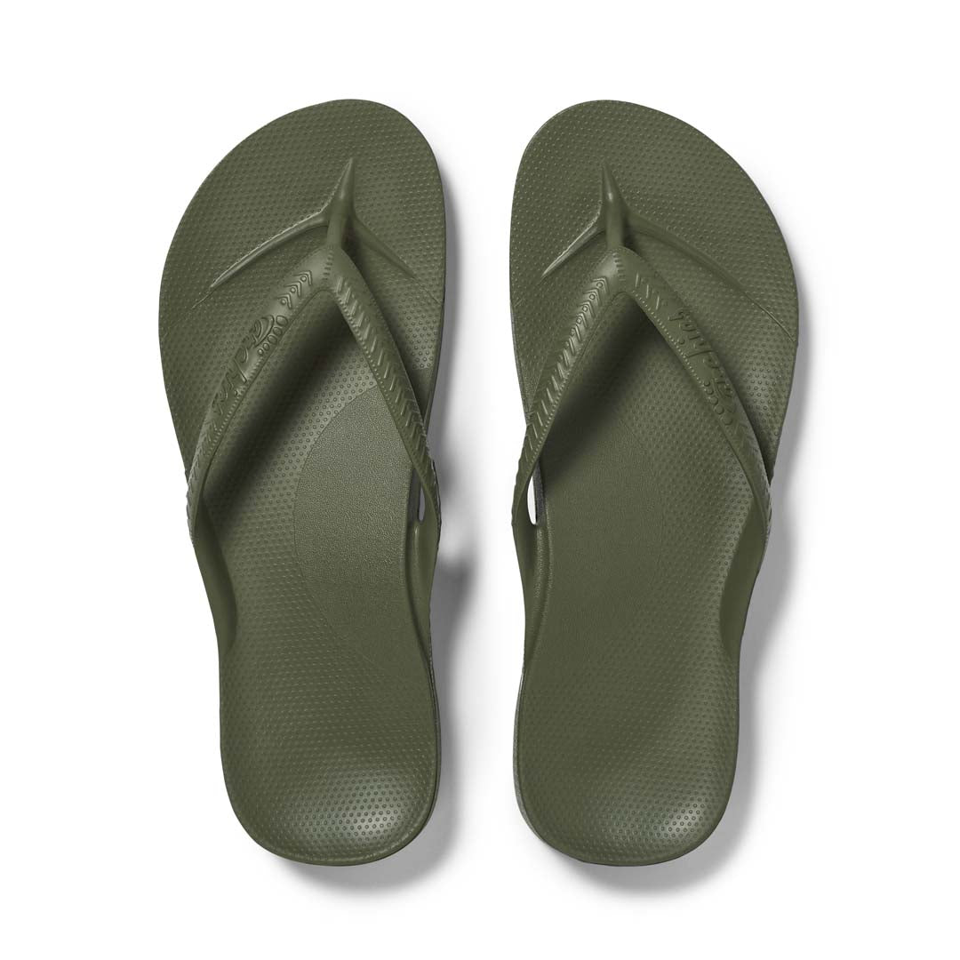 Arch Support Thongs - Classic - Olive thong Archies