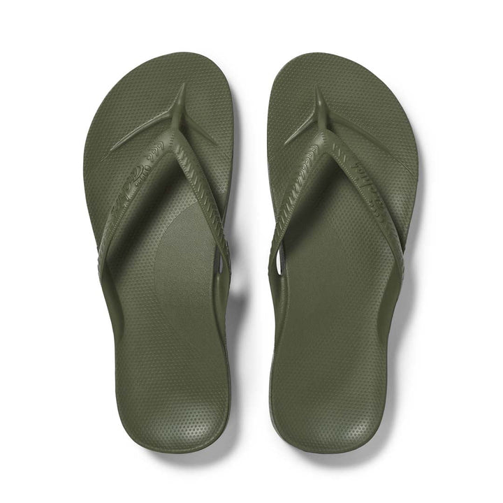 Arch Support Thongs - Classic - Olive thong Archies