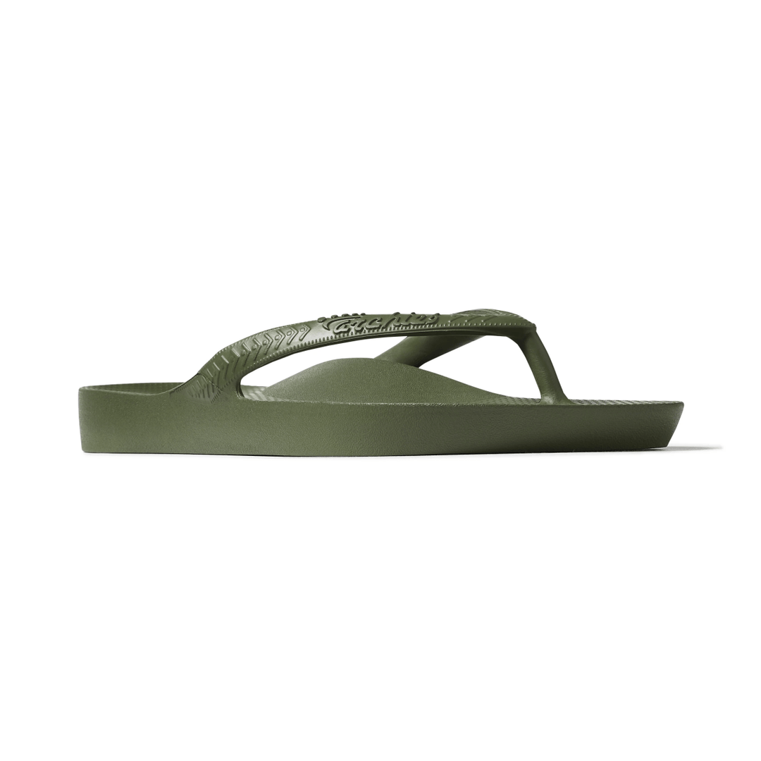 Arch Support Thongs - Classic - Olive thong Archies