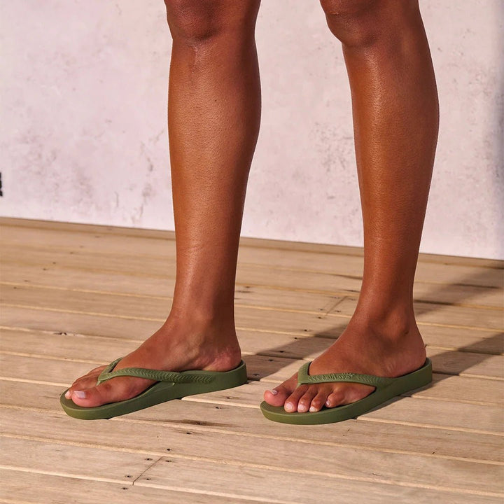Arch Support Thongs - Classic - Olive thong Archies