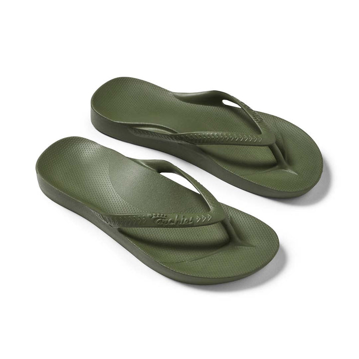 Arch Support Thongs - Classic - Olive thong Archies