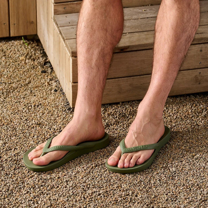 Arch Support Thongs - Classic - Olive thong Archies