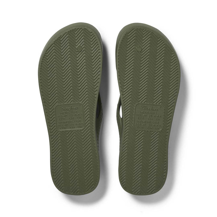 Arch Support Thongs - Classic - Olive thong Archies