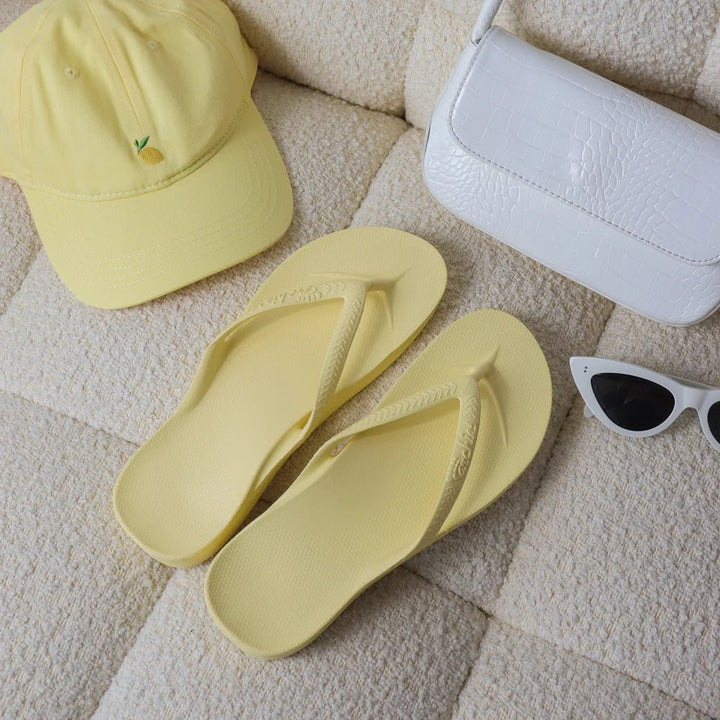 Archies Arch Support Thongs - Lemon Shoes Archies