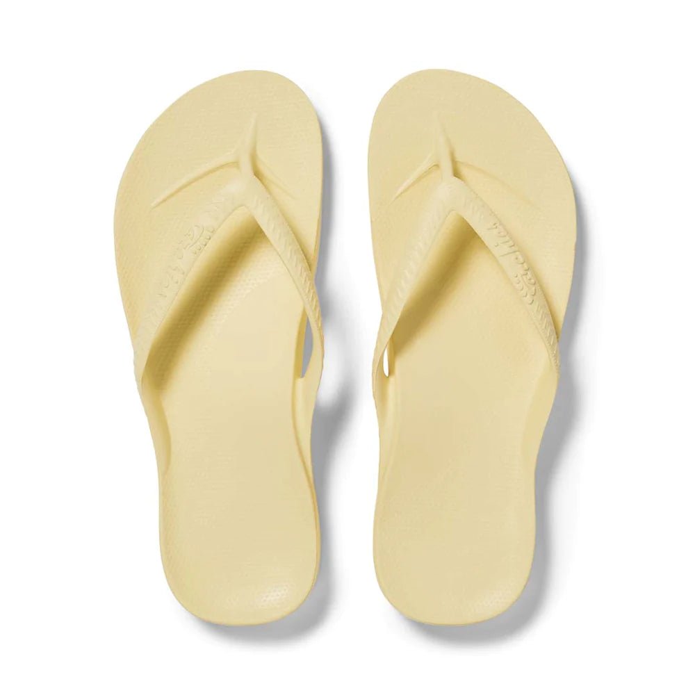Archies Arch Support Thongs - Lemon Shoes Archies