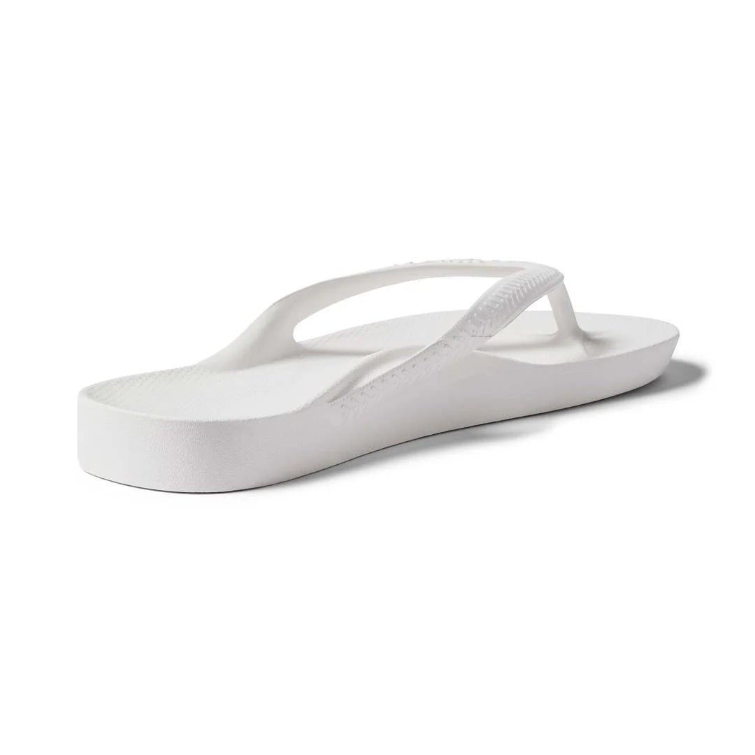 Archies Arch Support Thongs - White Shoes Archies