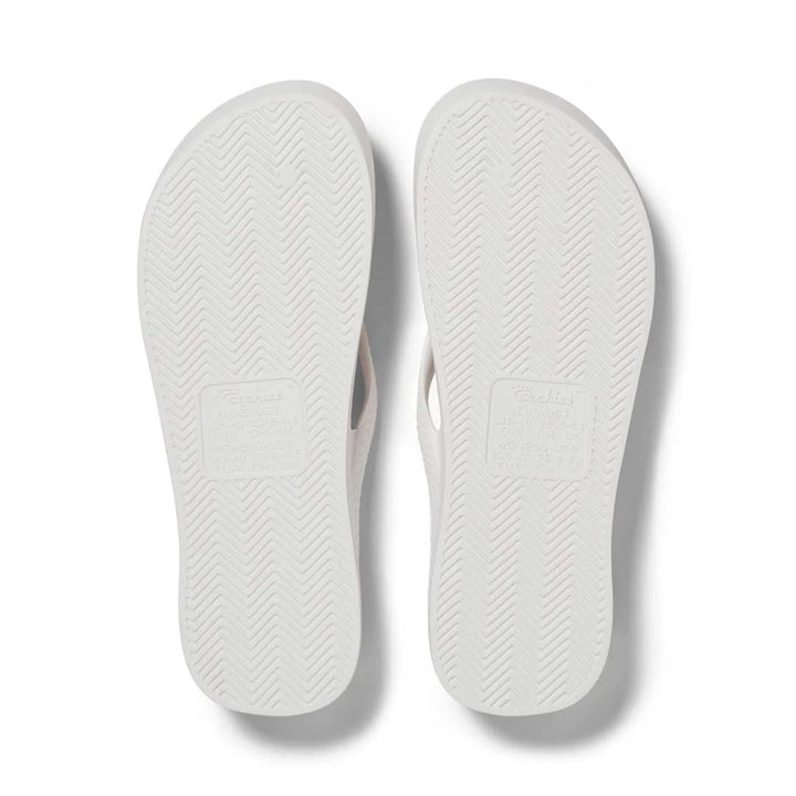 Archies Arch Support Thongs - White Shoes Archies
