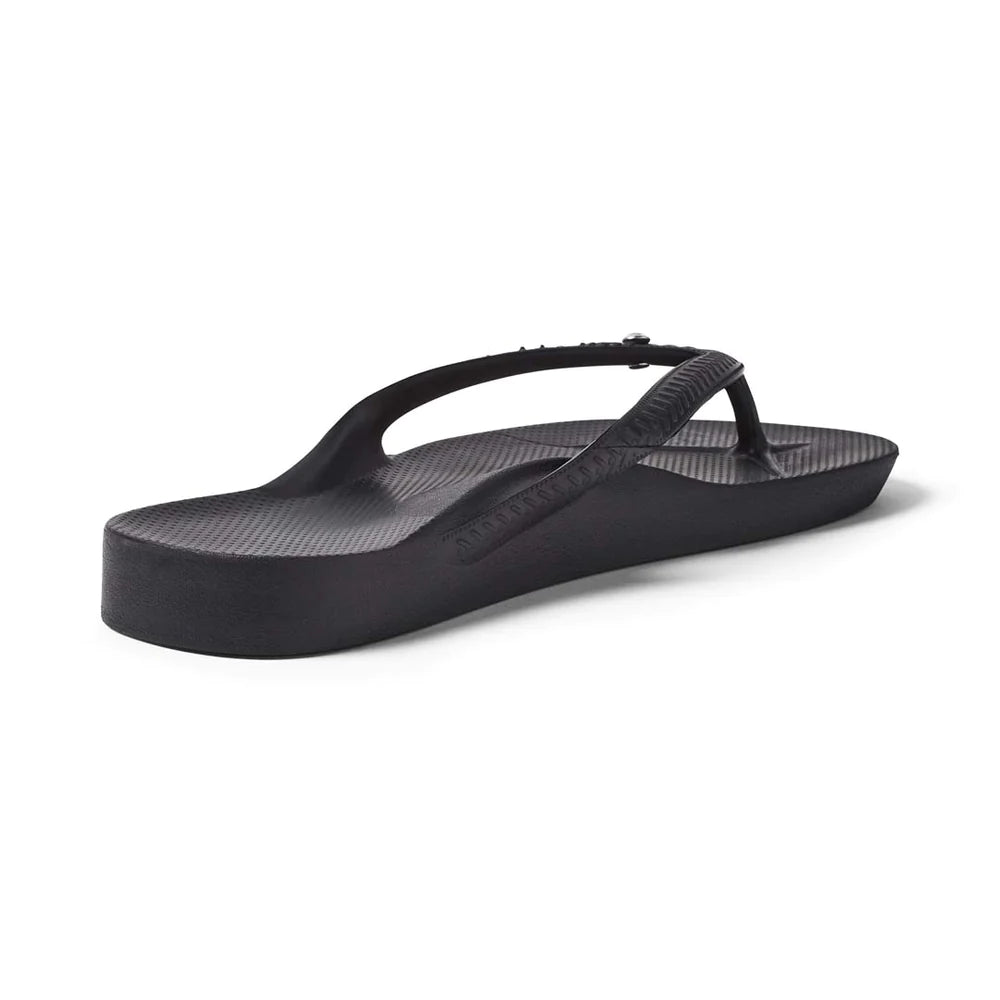 Archies 'Crystal' Arch Support Thongs - Black Shoes Archies