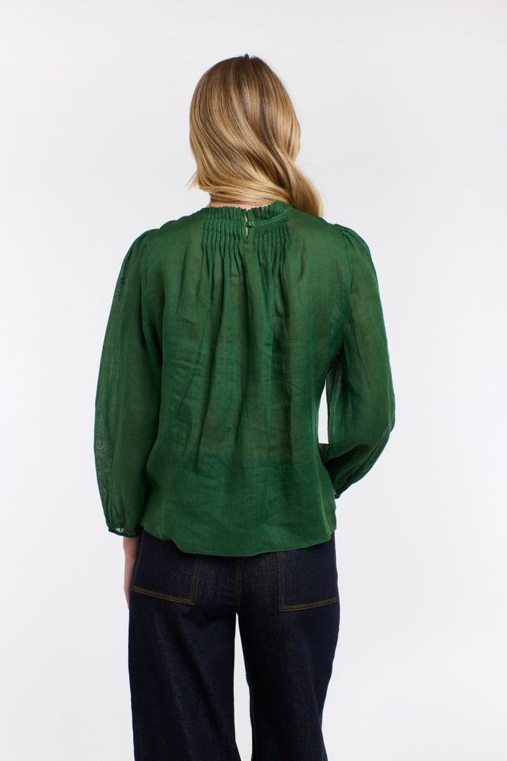 ARIEL LONG SLEEVE TOP - Moss Blouse 365 days