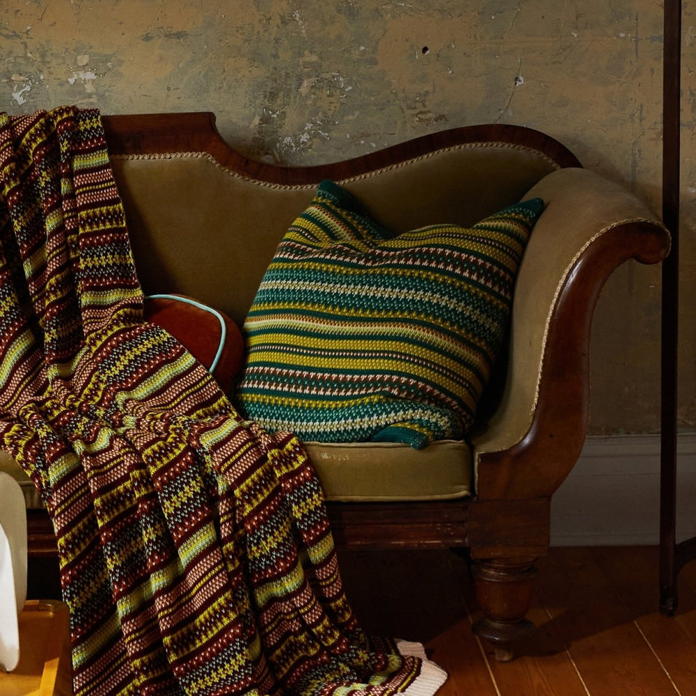 Arlette Knit Cushion - Forest - Stanleyandstone