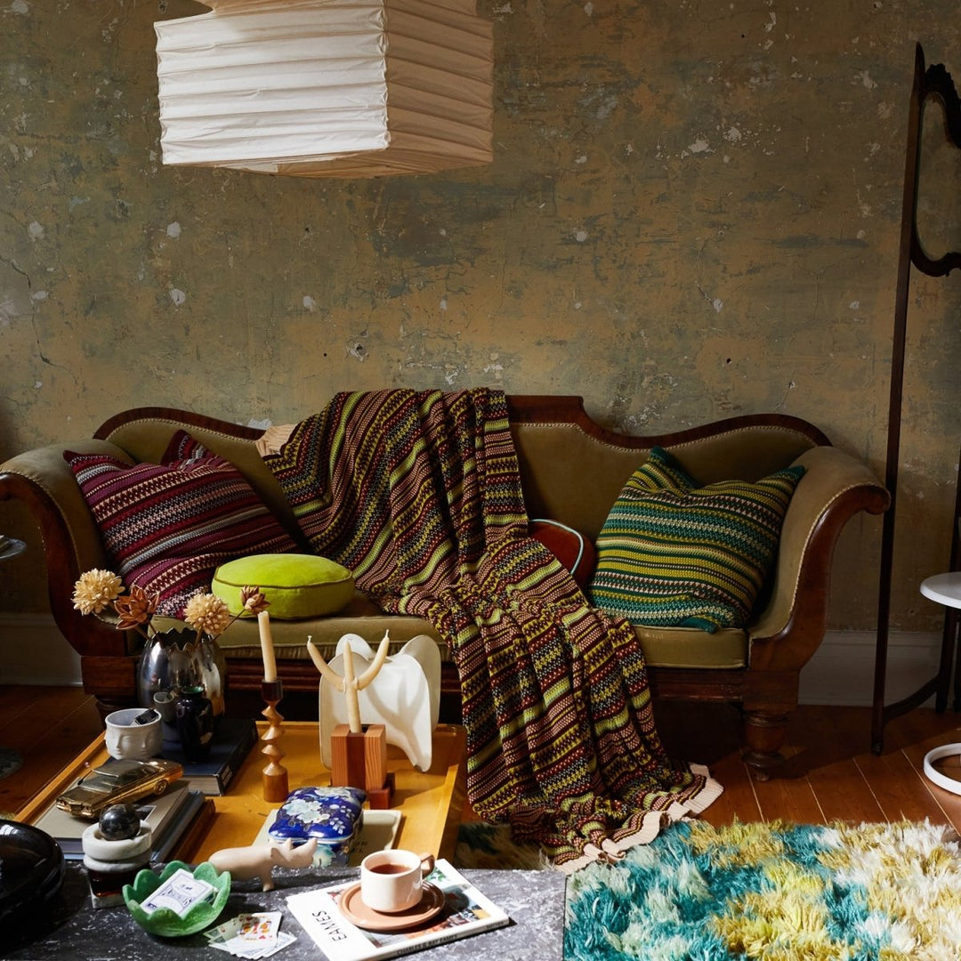 Arlette Knit Cushion - Forest - Stanleyandstone