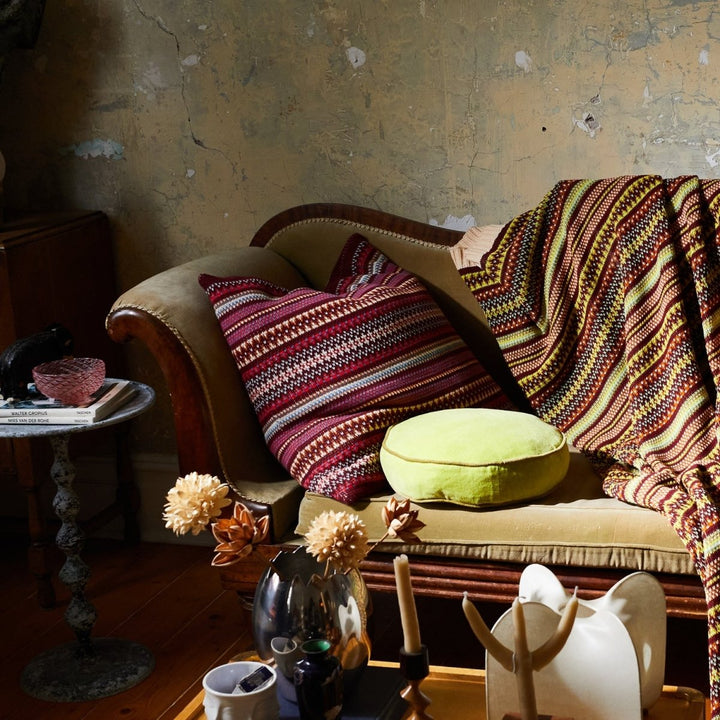 Arlette Knit Cushion - Mahogany cushion Sage &amp; Clare