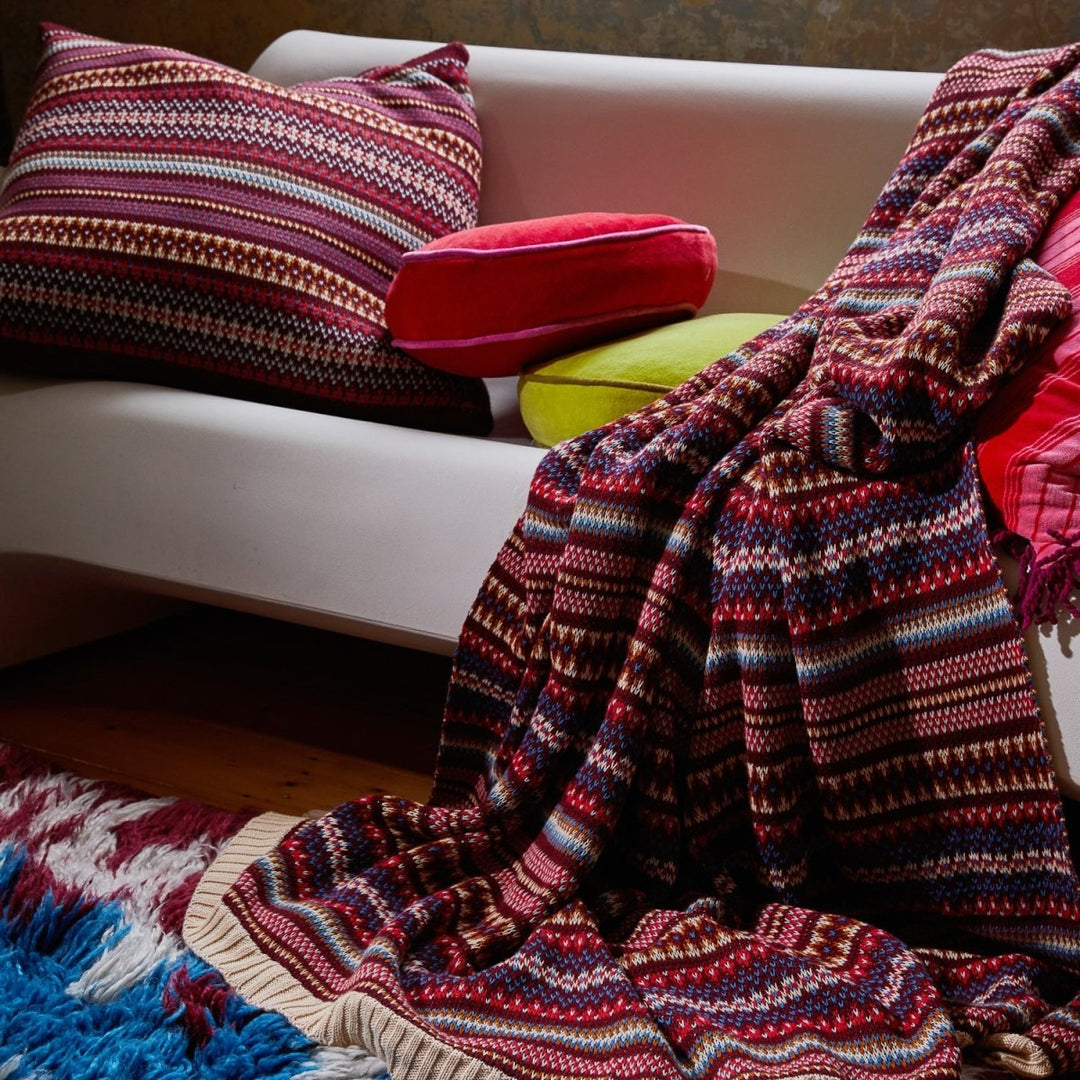 Arlette Knit Cushion - Mahogany cushion Sage &amp; Clare