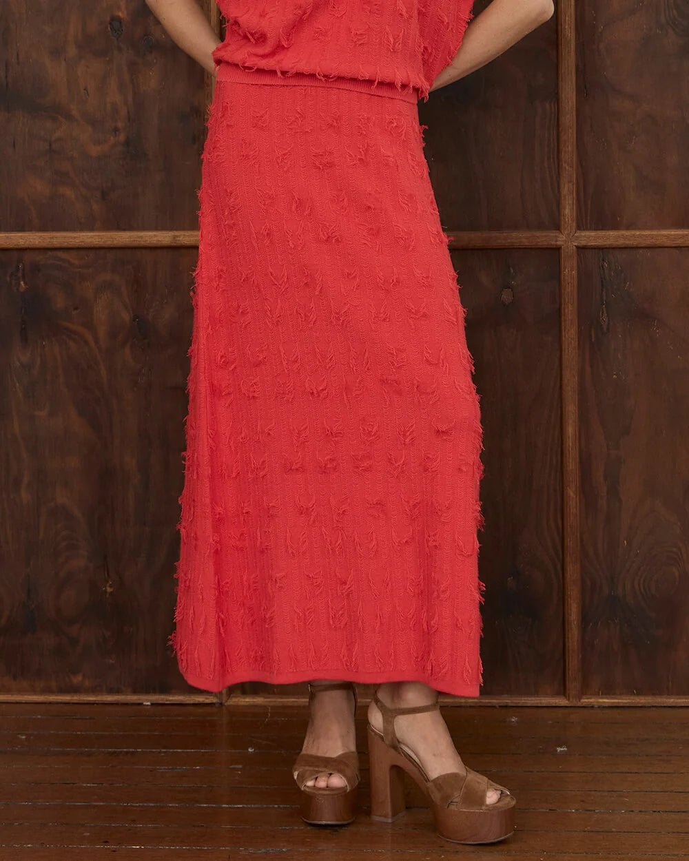 Arlington Milne - Casie Fringe Tank - Red - Stanleyandstone