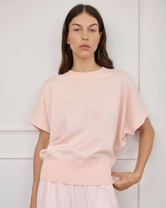 Arlington Milne - Lucy Knit Tee Baby Pink - Stanleyandstone
