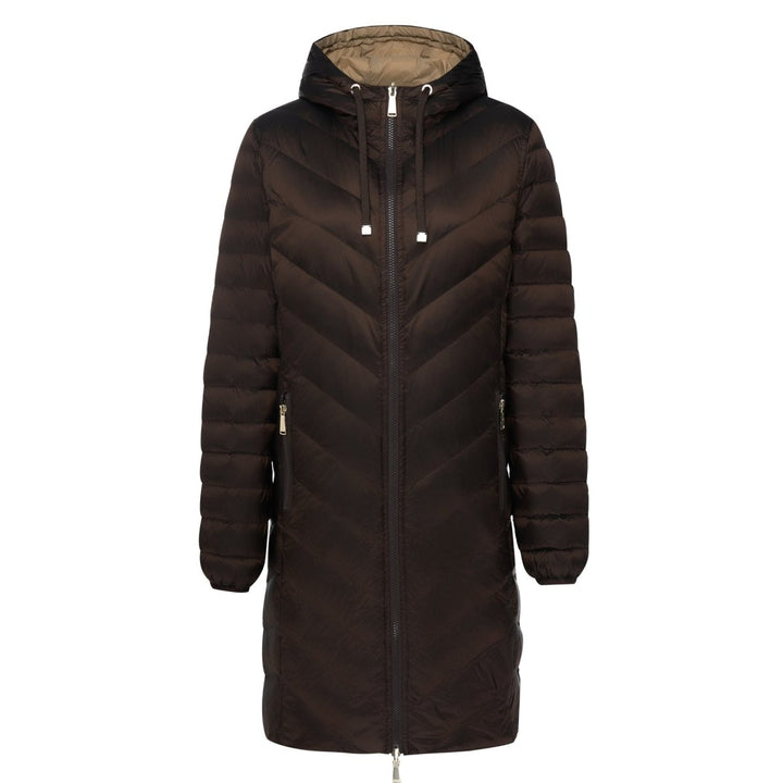 Arnie Reversible Puffer Down Coat - Chocolate/Palomino Moke Apparel