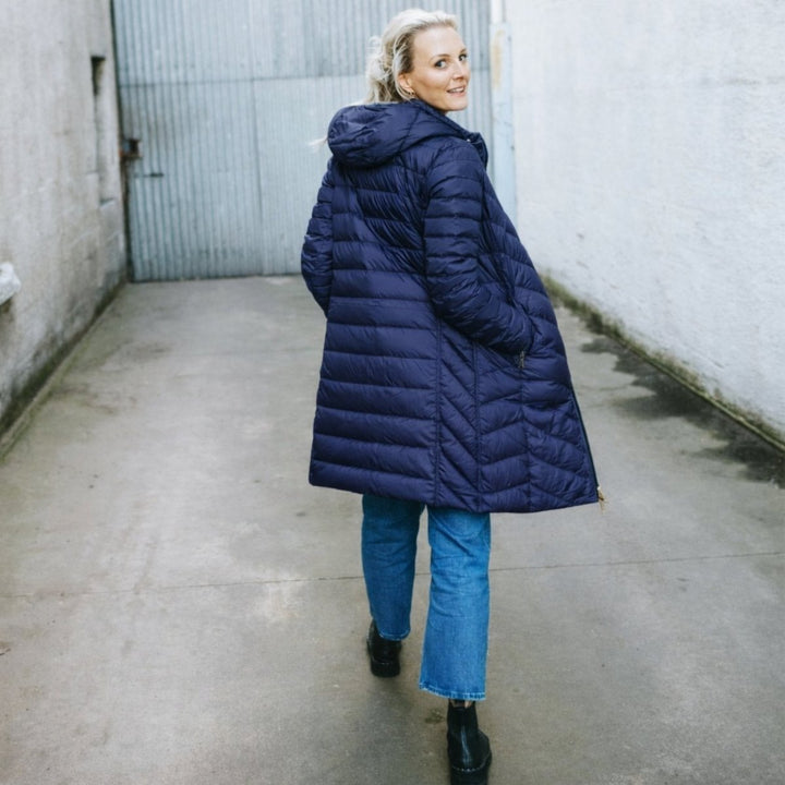Arnie Reversible Puffer Down Coat - Moonlight/Silver Moke Apparel