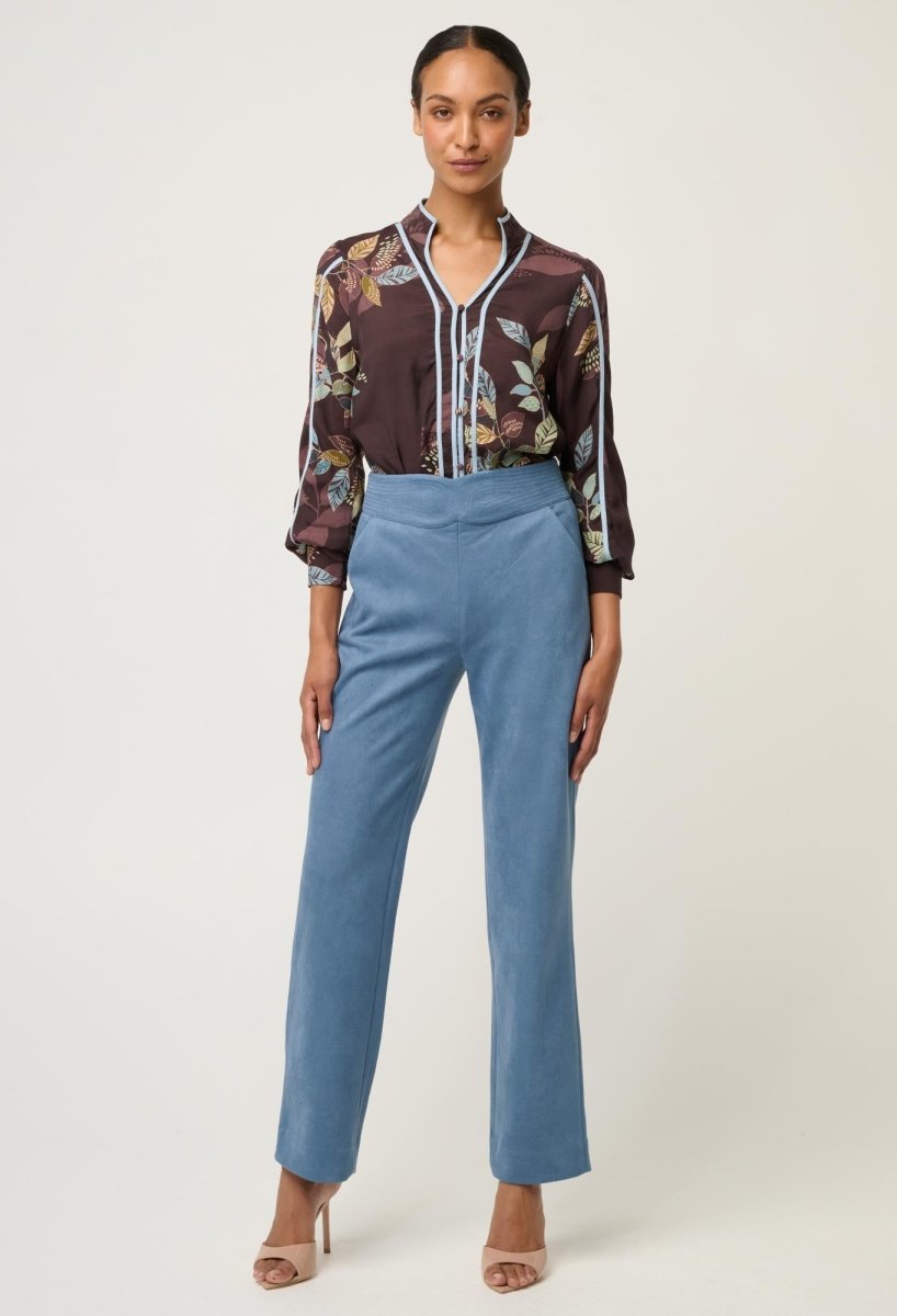 Asher Viscose Faille Shirt in Ember Vines Blouse Once Was
