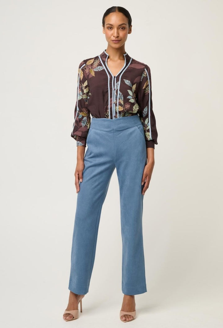 Asher Viscose Faille Shirt in Ember Vines Blouse Once Was