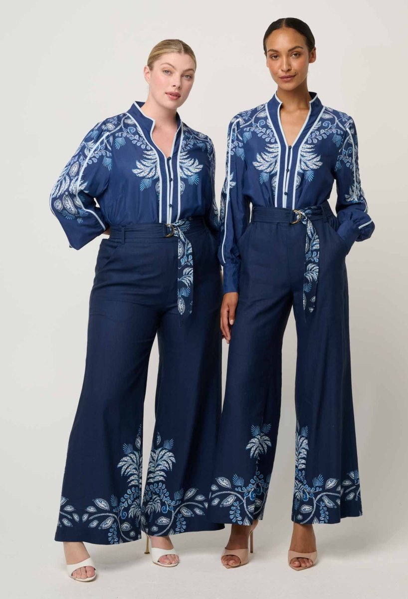 Asher Viscose Faille Shirt - Moonlit Batik Blouse Once Was