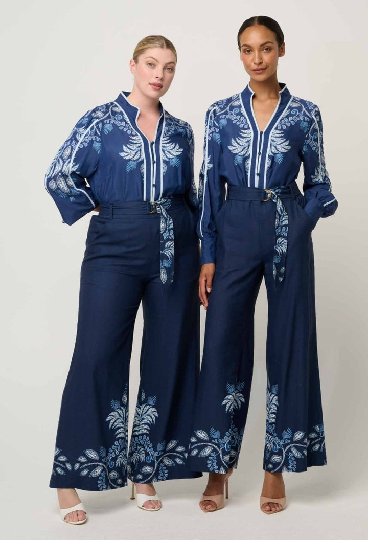Asher Viscose Faille Shirt - Moonlit Batik Blouse Once Was