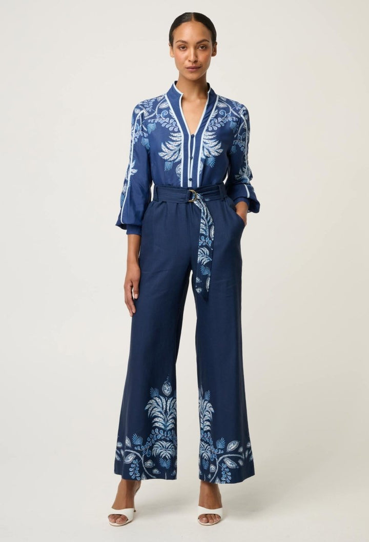 Asher Viscose Faille Shirt - Moonlit Batik Blouse Once Was