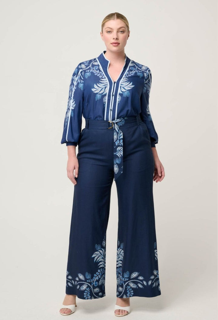 Asher Viscose Faille Shirt - Moonlit Batik Blouse Once Was
