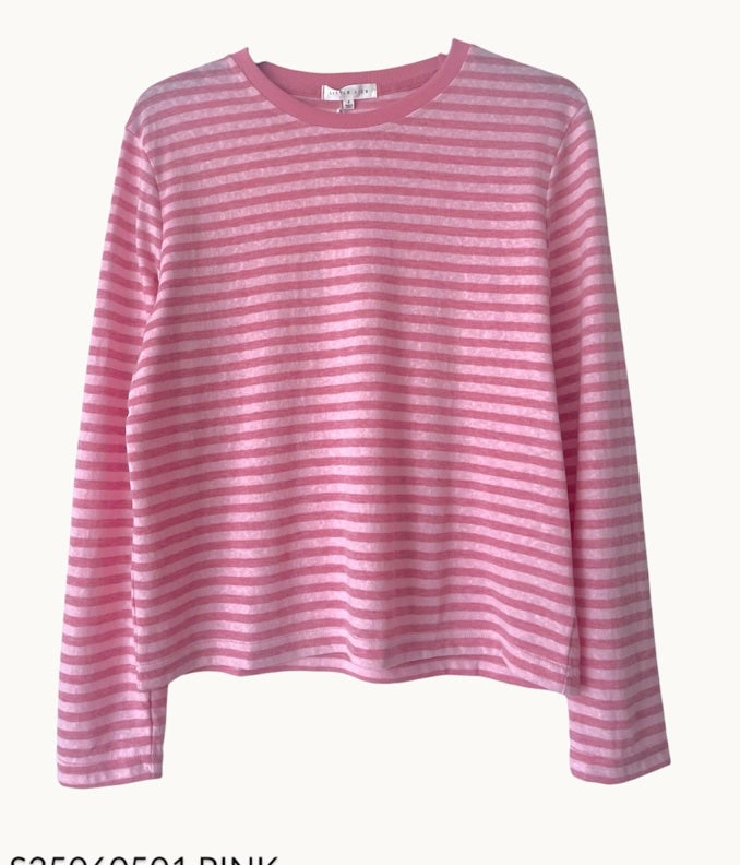 Little lies Stripe top - Pink Stripe