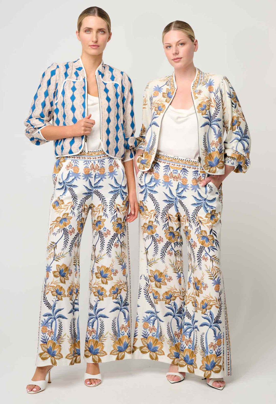 Aurora Reversible Linen Viscose Jacket in Golden Medina / Marrakech Topaz - Stanleyandstone