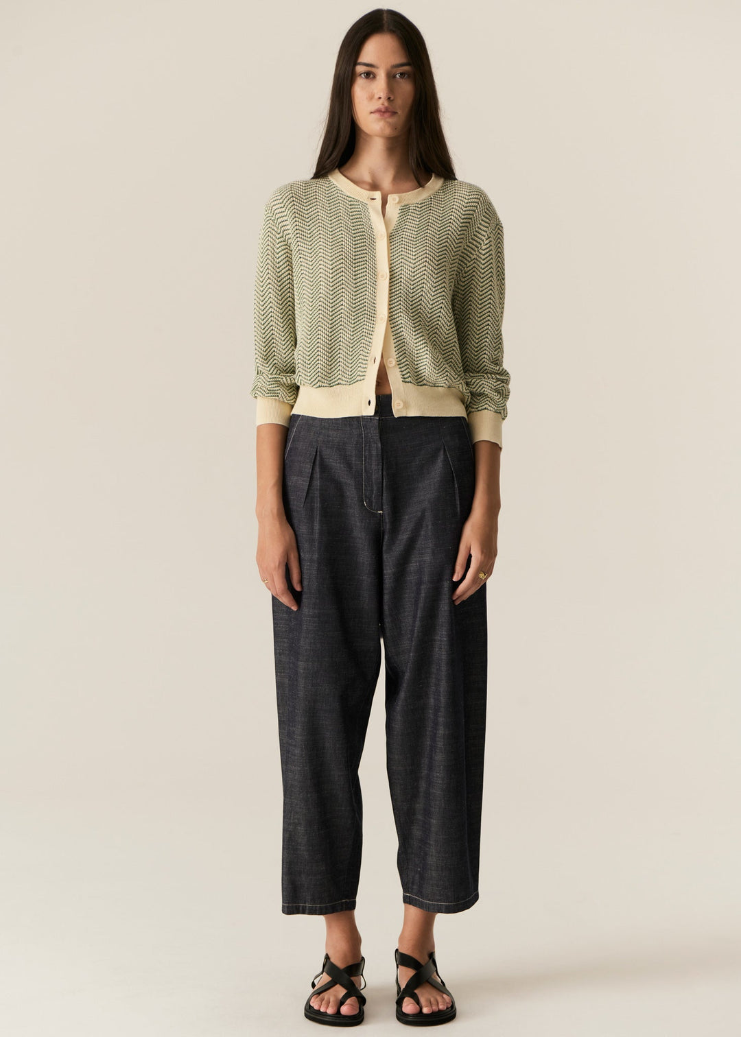 Avrid Chambray Barrel Pant - Stanleyandstone