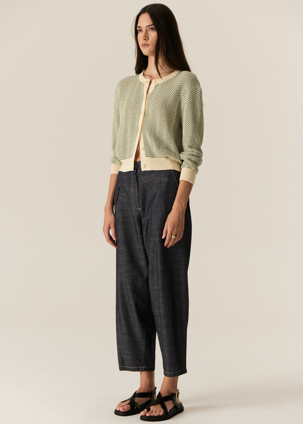 Avrid Chambray Barrel Pant - Stanleyandstone