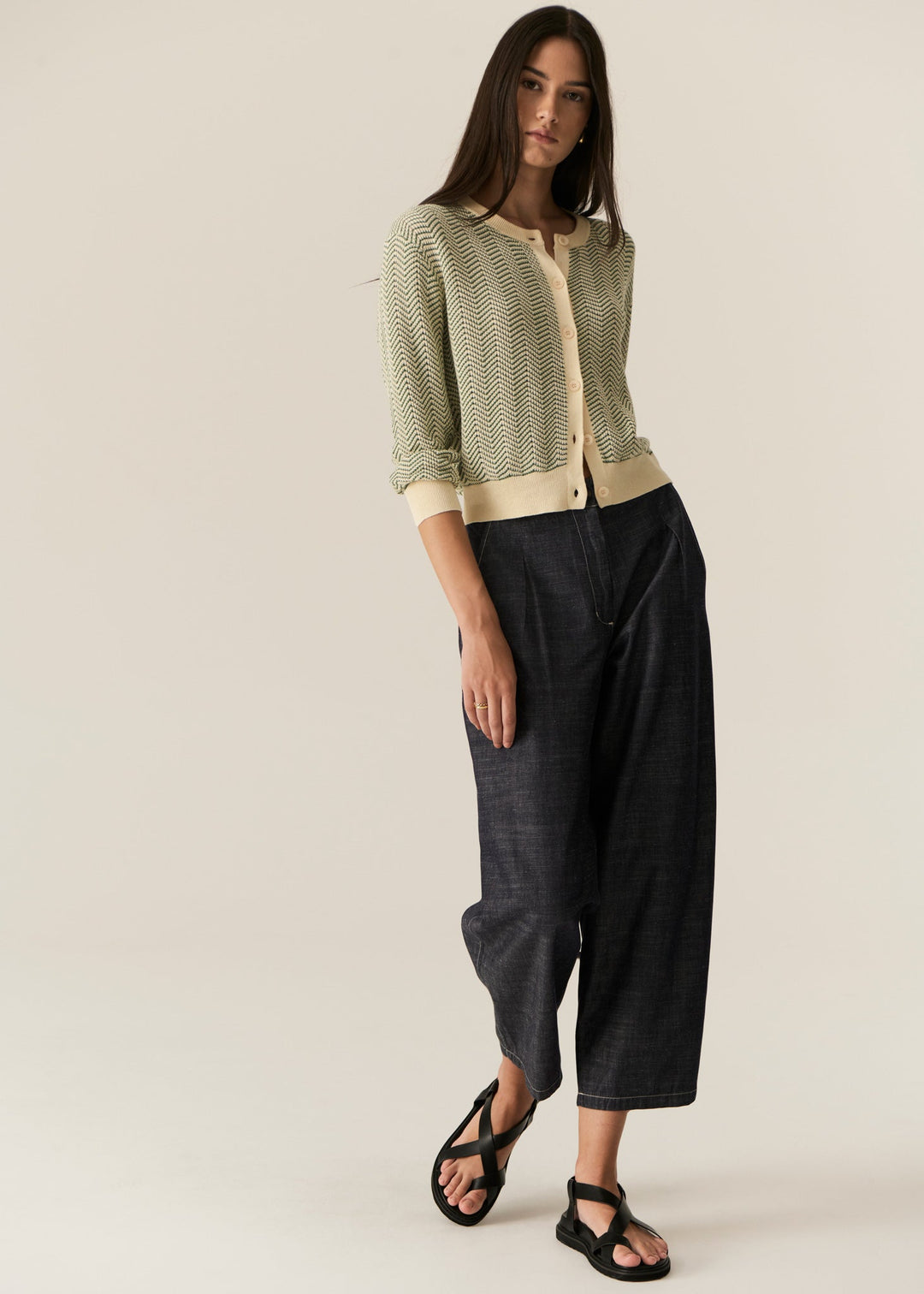 Avrid Chambray Barrel Pant - Stanleyandstone