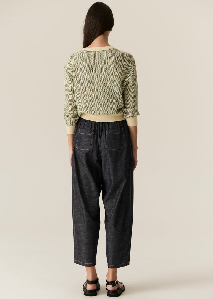 Avrid Chambray Barrel Pant - Stanleyandstone