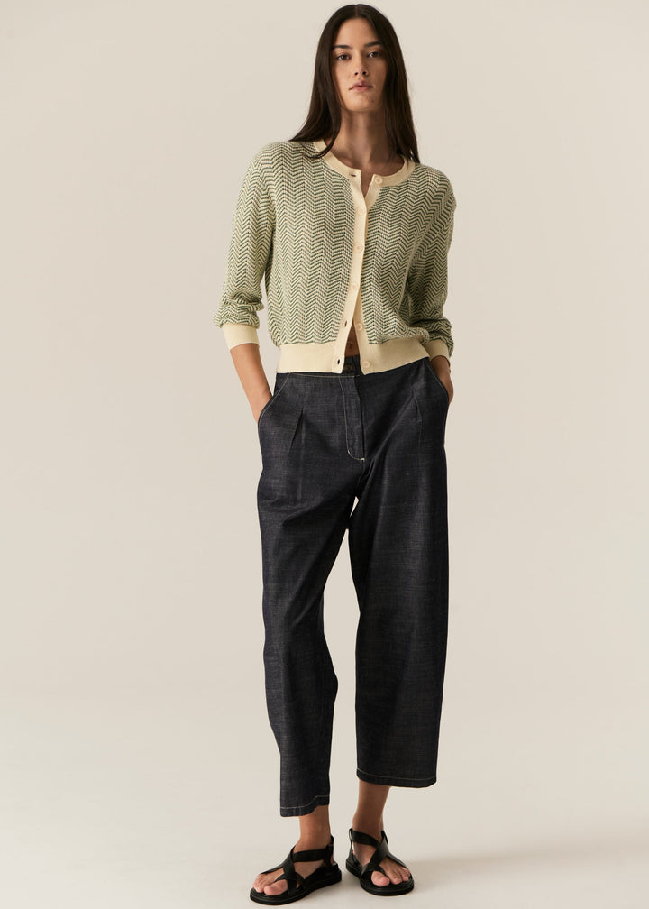 Avrid Chambray Barrel Pant - Stanleyandstone