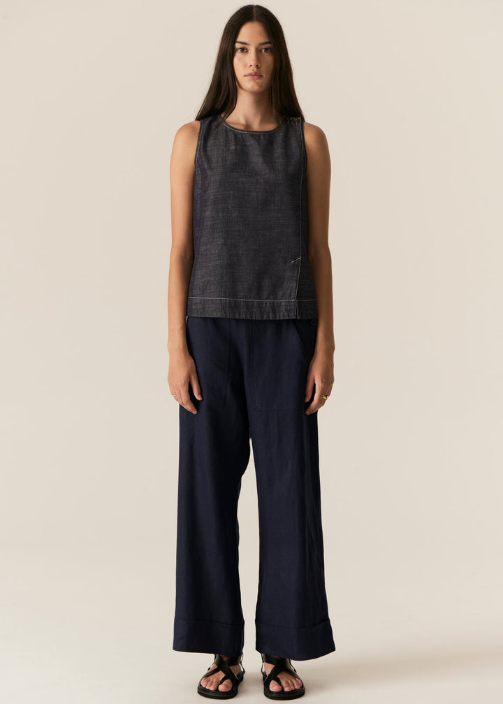 Avrid Chambray Tank - Stanleyandstone