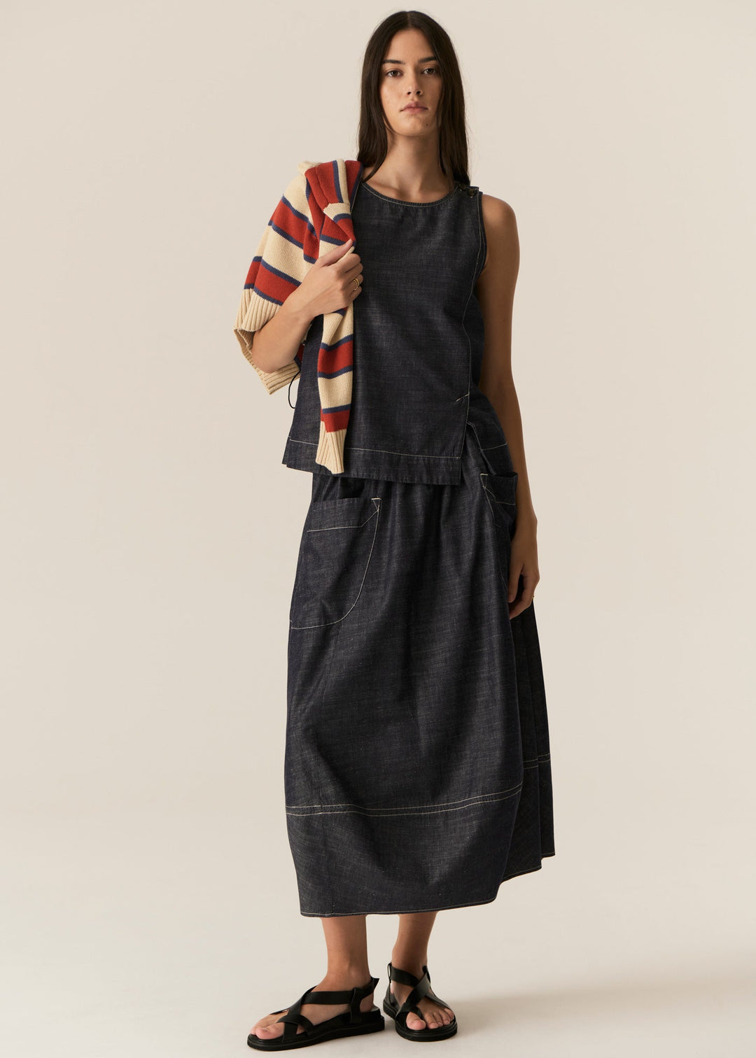 Avrid Chambray Tank - Stanleyandstone