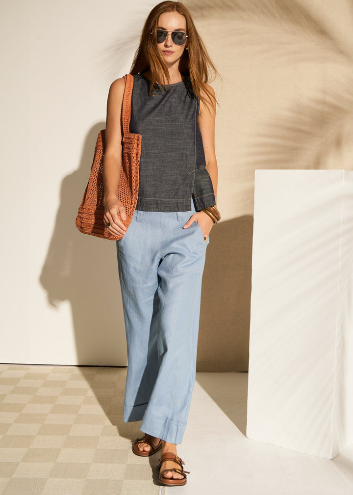 Avrid Chambray Tank - Stanleyandstone