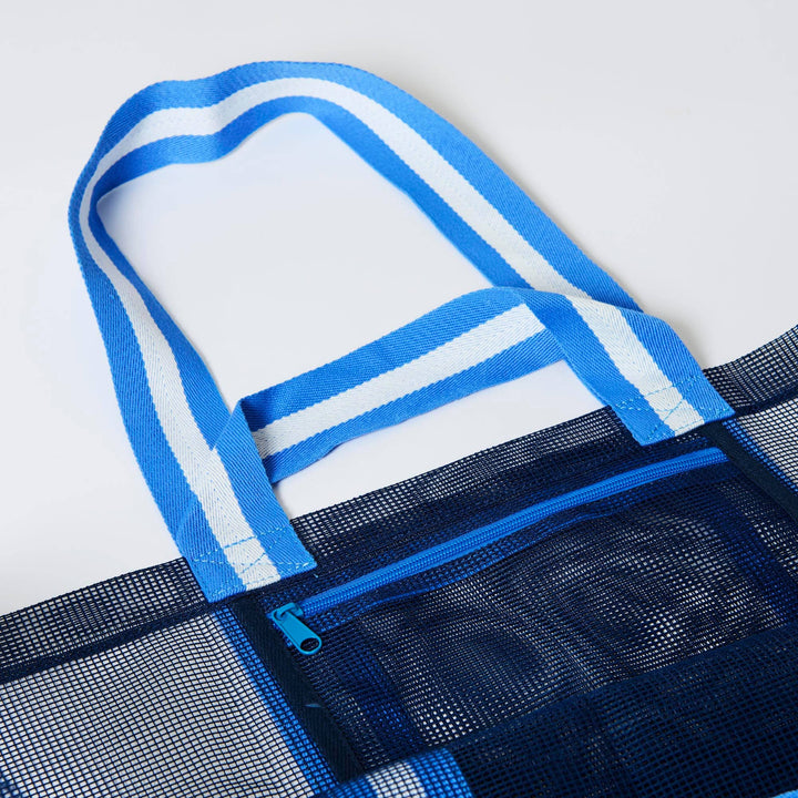 Mesh Oversized Tote – Navy