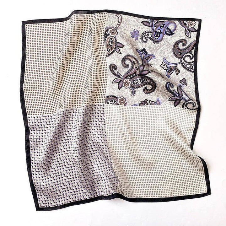 Polka Dot Paisley Pattern Patchwork silk scarf accessories Stanleyandstone