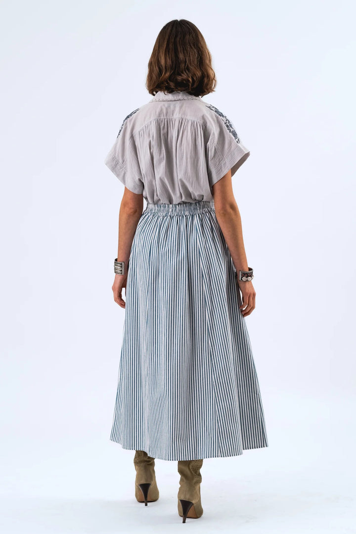 Badal Shirt Anthracite Grey blouse Lollys Laundry