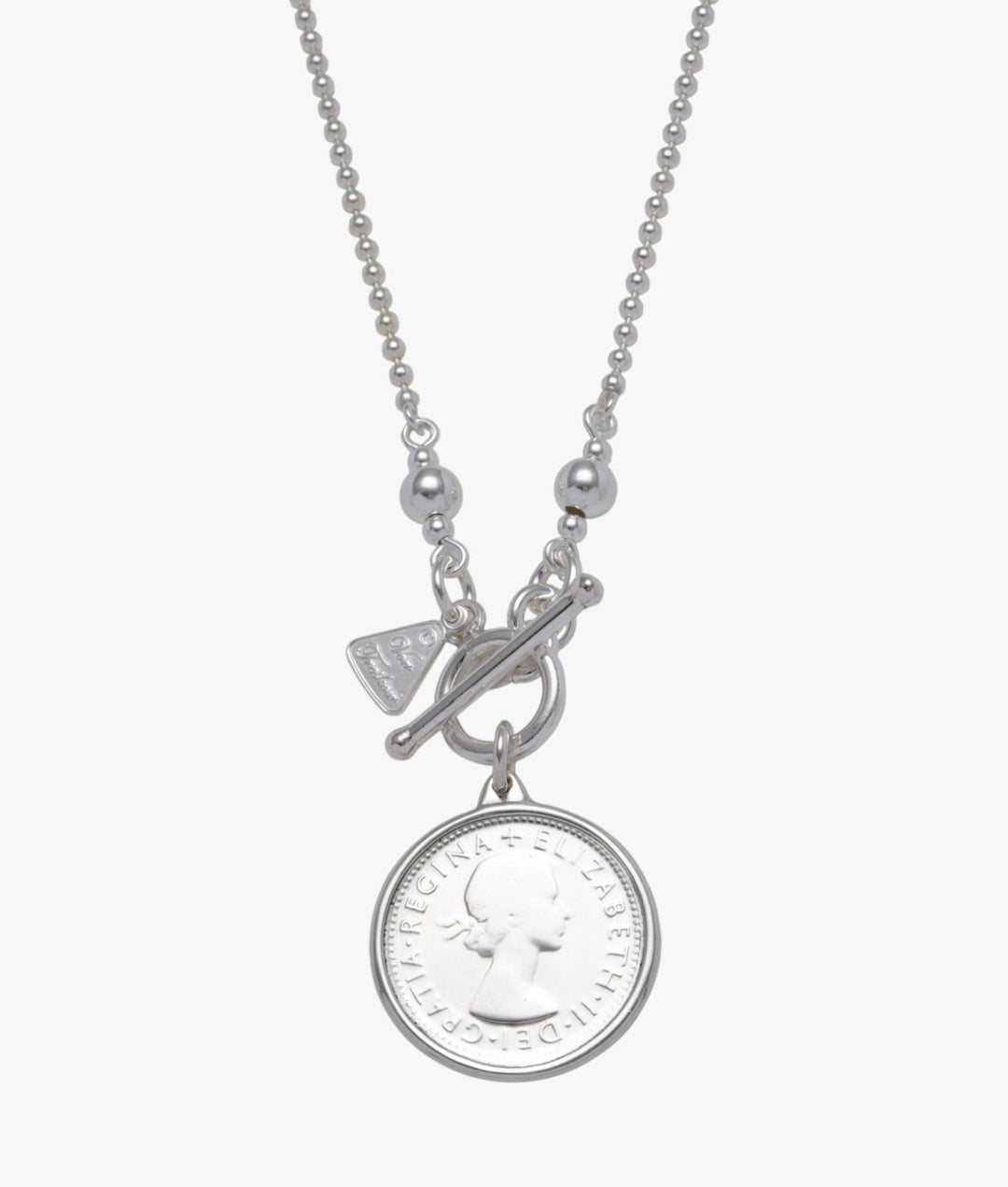 Ball Chain Sterling Silver Shilling Necklace Necklace Von Treskow