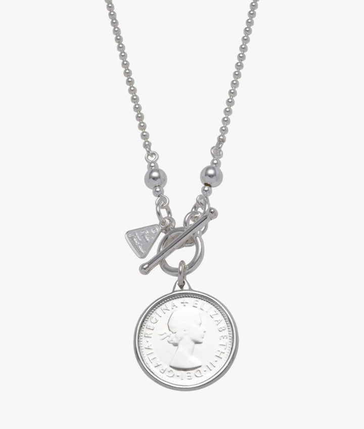 Ball Chain Sterling Silver Shilling Necklace Necklace Von Treskow
