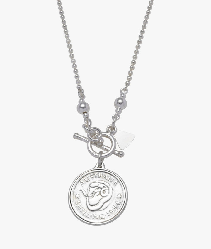 Ball Chain Sterling Silver Shilling Necklace Necklace Von Treskow