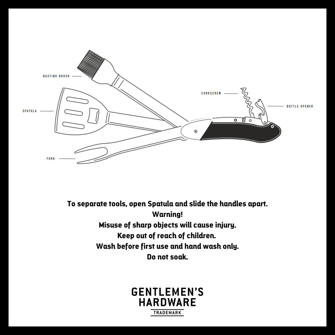 BBQ Multi Tool mens accessories Gentlemans Hardware