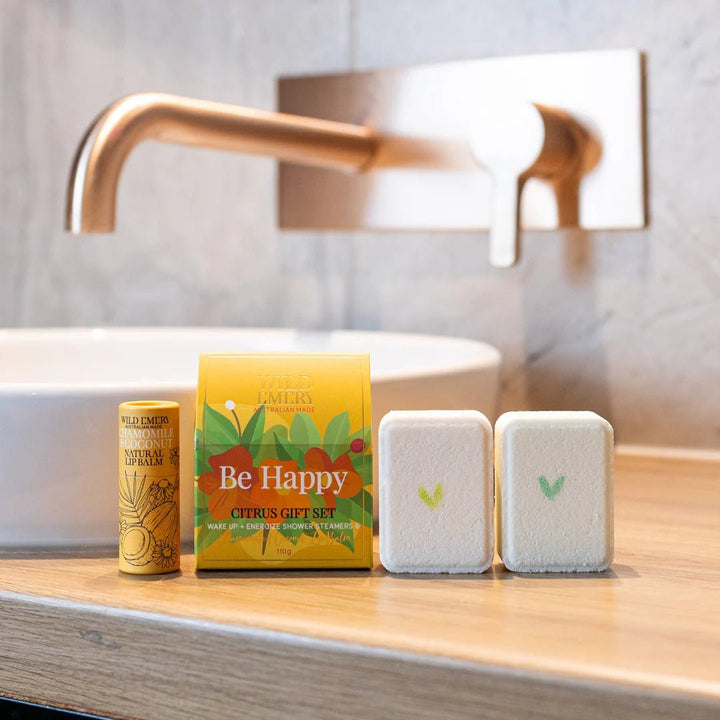 Be Happy - Floral mini gift Pack Shower Steamers Wild Emery Pty Ltd