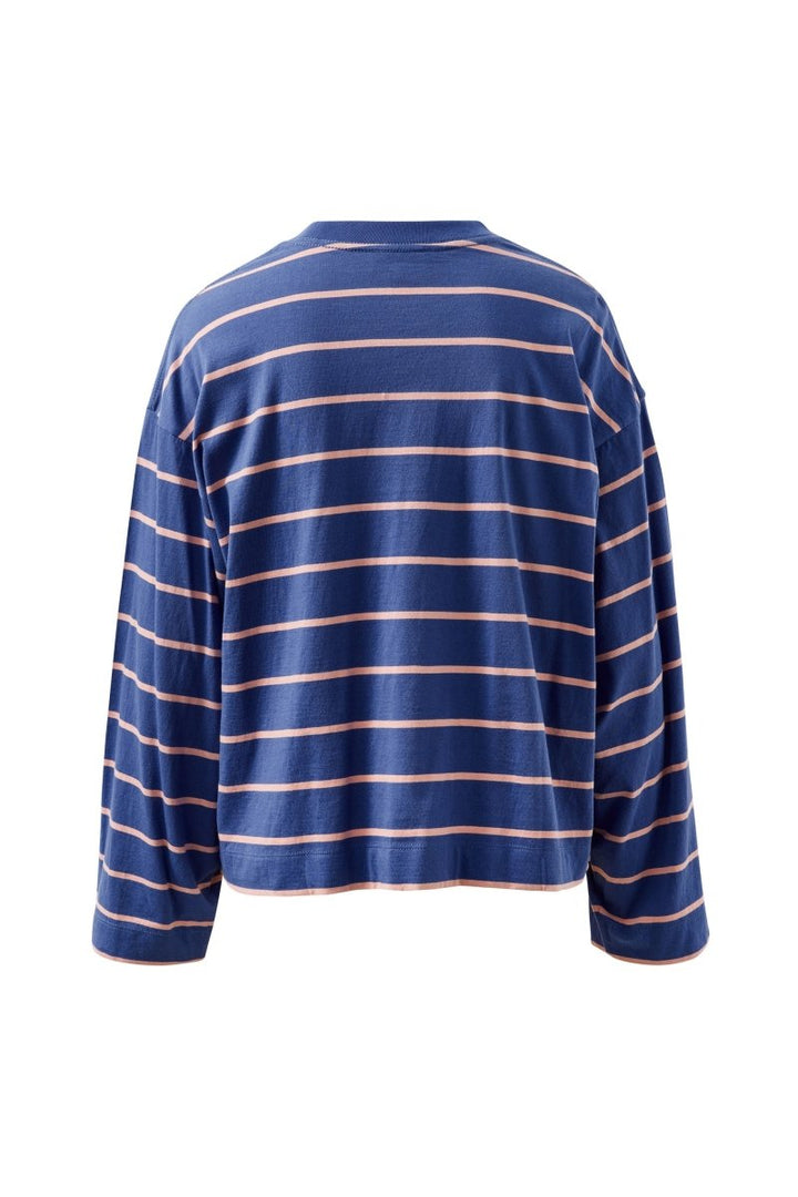 Beau Long Sleeve Slouchy Tee - Washed Navy Pink Clay Long Sleeve Tee Ceres Life