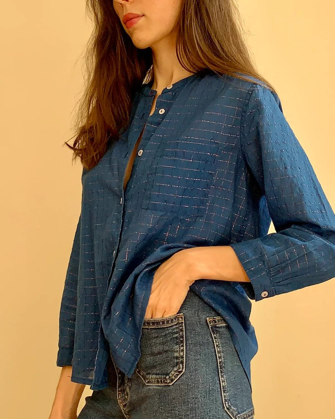 Bella Blouse Blue Blouse Marie Louise De Monteray