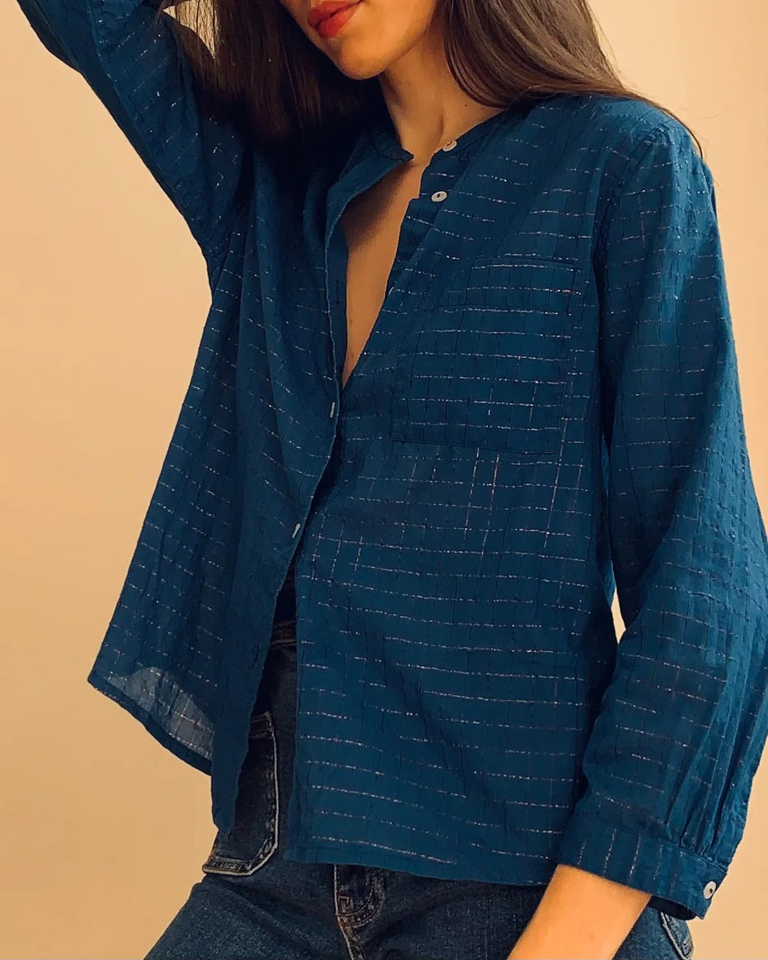 Bella Blouse Blue Blouse Marie Louise De Monteray
