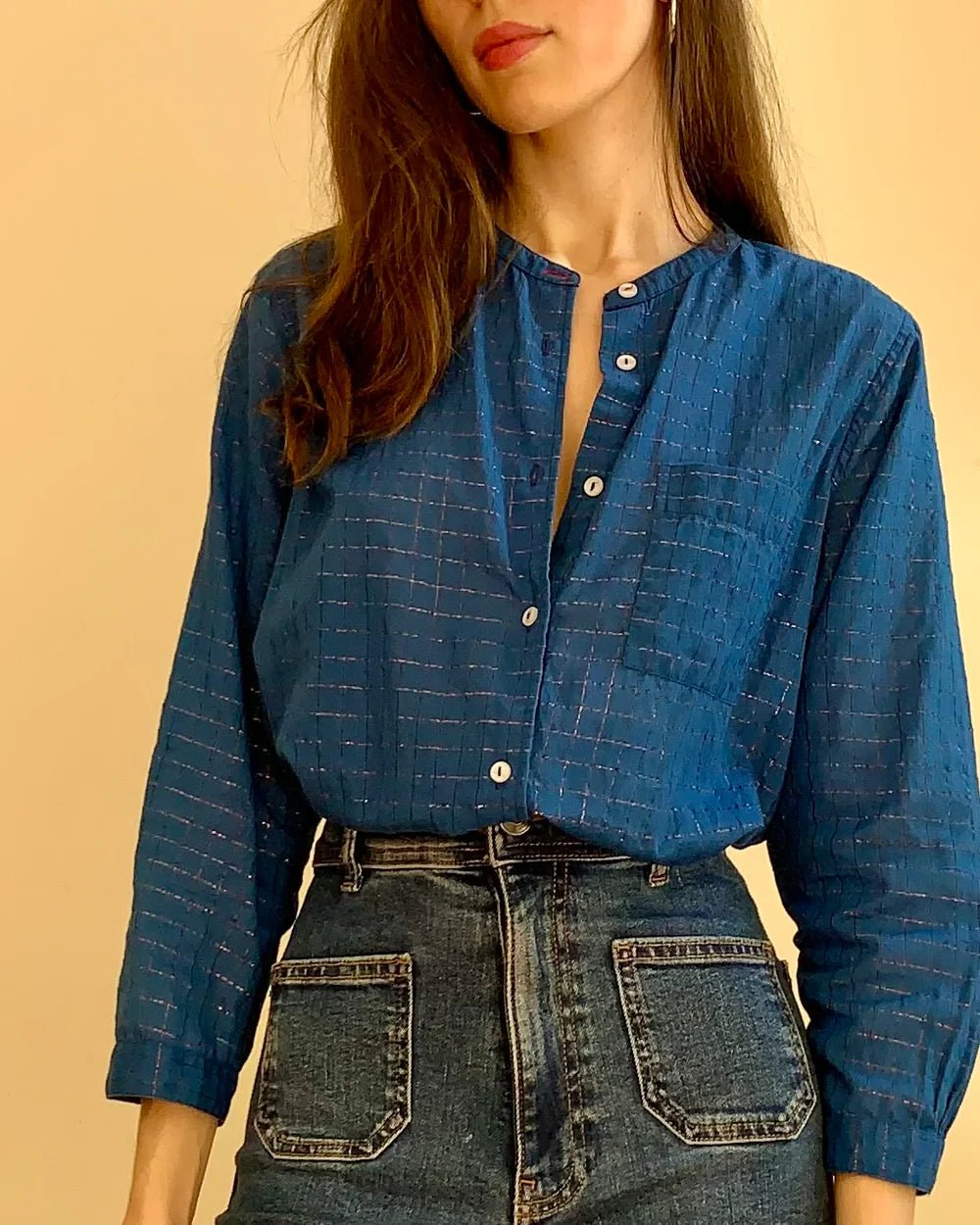 Bella Blouse Blue Blouse Marie Louise De Monteray